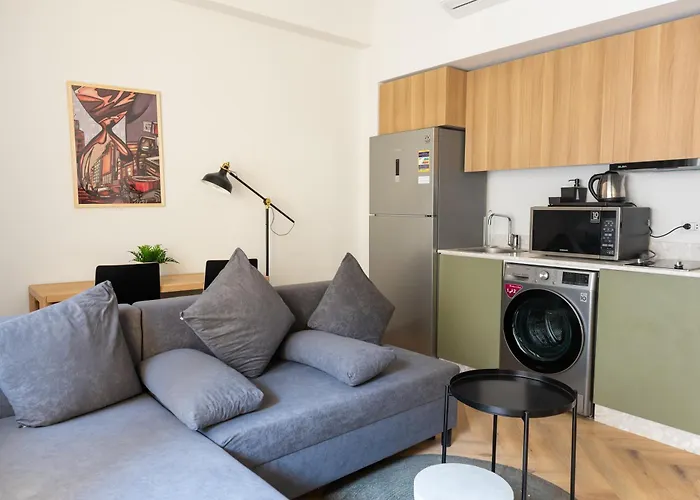 Grey L Studio Apartments Downtown Cairo Ouzonian House